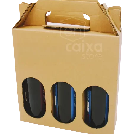 Caixa para 3 Garrafas de Cerveja
